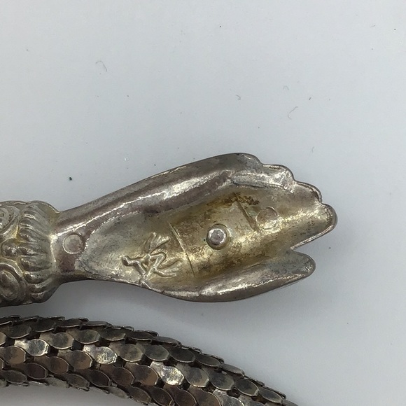 Vintage DL Auld Mesh Necklace with hand clasp plus rare bracelet. - Picture 10 of 12